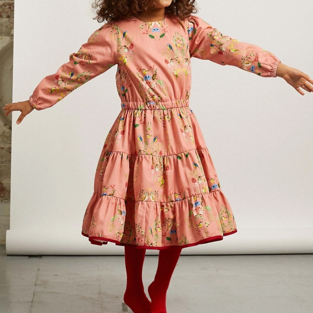 THE MIDDLE DAUGHTER LONDON Floral Pink Girls Dress size 7-8